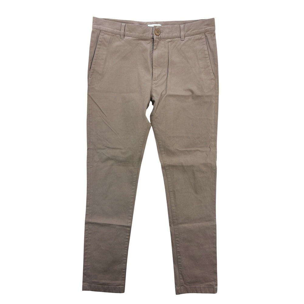 COS Slim Fit Chino Pants Mens 34R Tan Khaki Minimalist Casual Modern Trousers